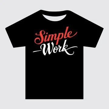 Simple work text t-shirt design Ilustración de archivo