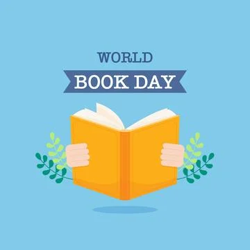 Simple world book day Illustrazione stock