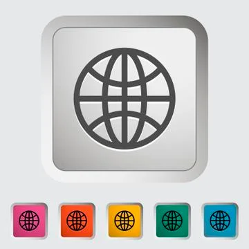Simple World globe 2 Stock Illustration