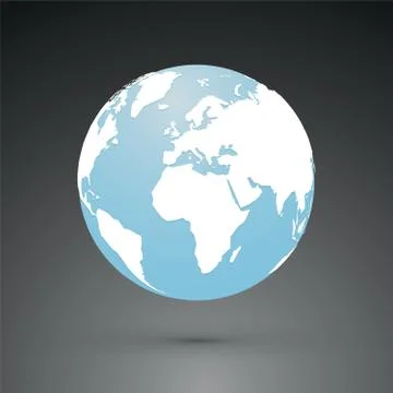 Simple world globe earth illustration Illustrazione stock