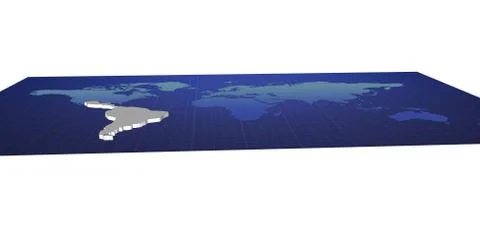 Simple world map Stock Illustration