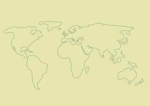 Simple World map Stock Illustration