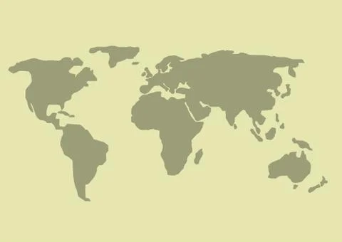 Simple World map Illustrazione stock