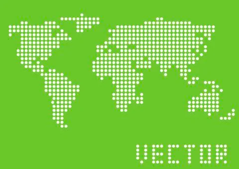 Simple World map Stock Illustration
