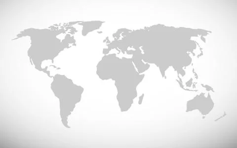 Simple world map vector illustration. Stock Illustration