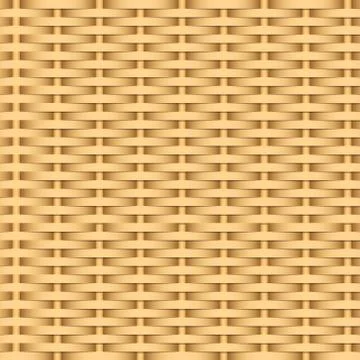 Simple woven wicker texture. Light brown background. Imitation rattan or willow Stock Illustration
