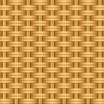 Simple woven wicker texture. Light brown background. Imitation rattan or willow Stock Illustration