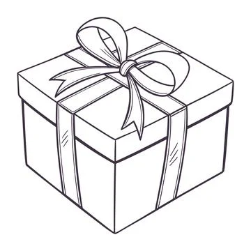 Simple Wrapped Gift Box Icon for Holidays Stock Illustration
