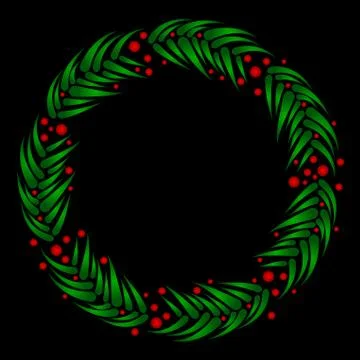 Simple wreath Stock Illustration