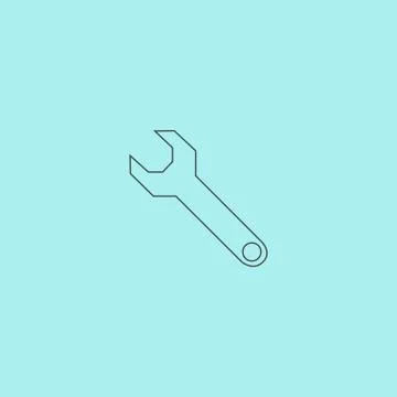 Simple wrench icon, vector illustration Stock Illustration