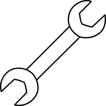 Simple wrench illustration Vector Stock Illustration