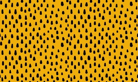 Simple yellow background with small black lines. Seamless vector pattern Stock Illustration