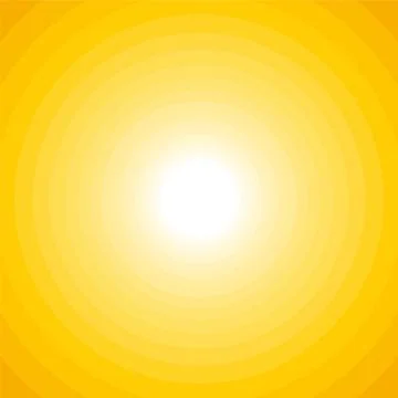 Simple yellow circle background with bright middle Stock Illustration