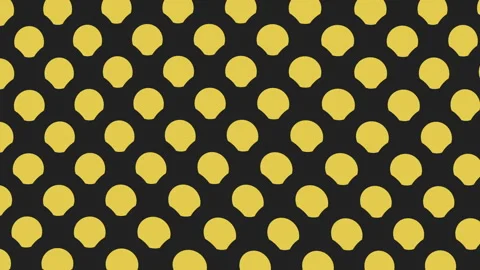Simple yellow dots geometric pattern in rows on black gradient Stock Footage 245582753