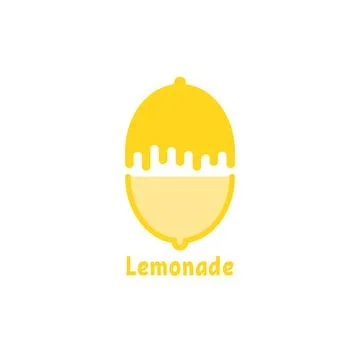 Simple yellow logo like lemonade Stock Illustration