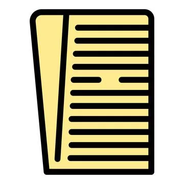 Simple yellow notepad is open and ready for writing or sketching Illustrazione stock