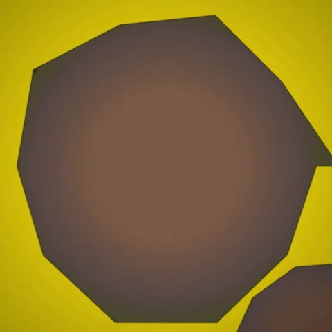 Simple yellow square abstract background with minimalist floating circles Stock Footage 344777334