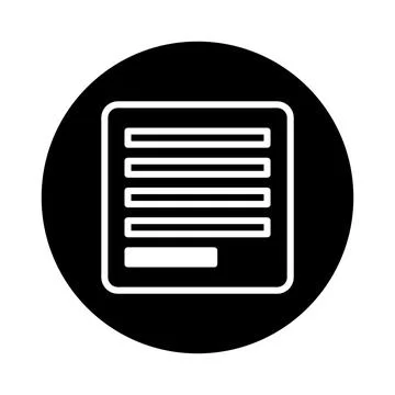 A Simple yet Effective Icon Depicting a Document within a Circular Frame De.. Stock-Illustration