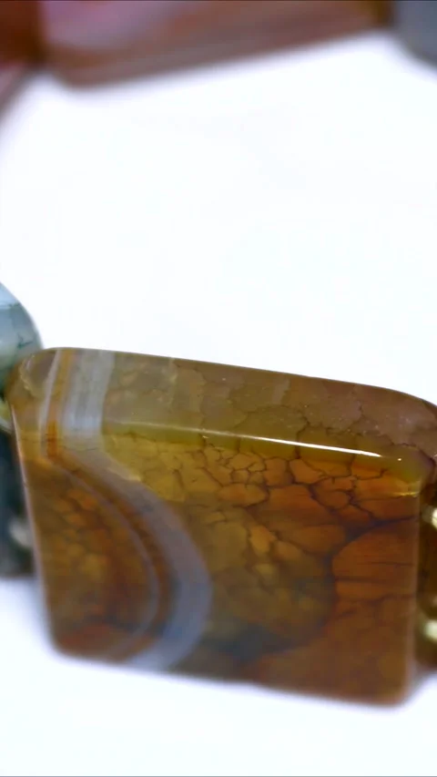 A simple yet elegant bracelet with a stone bead. Stock Footage 345168673