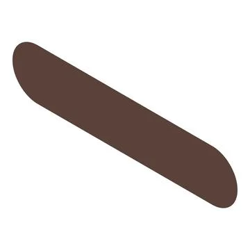 Simple yet elegant, brown rounded rectangular shape on a white background, id Stock Illustration