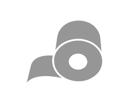 Simple yet impactful gray icon of a roll of paper, perfect for representing.. Stock Illustration