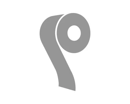 Simple yet impactful gray roll icon.  Perfect for representing concepts of .. Stock Illustration