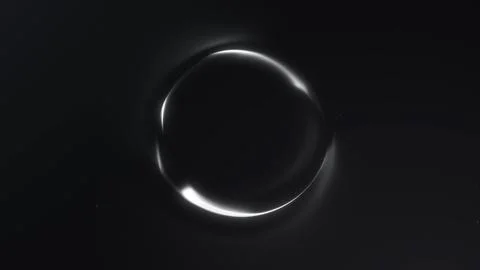 Simple yet powerful glowing orb in monochrome tones, floating in darkness w.. Stock Illustration