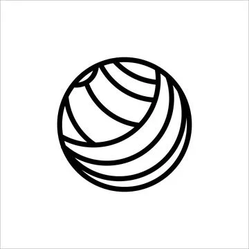 Simple yoga ball Vector with Minimalist and modern design Stock Illustration