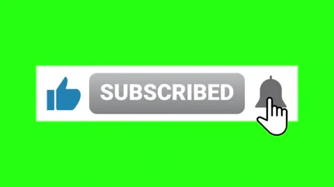 Simple YouTube Subscribe Button Green Screen 動画素材 303111081