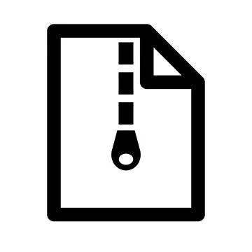 Simple ZIP file icon. Compressed file. Vector. Stock Illustration