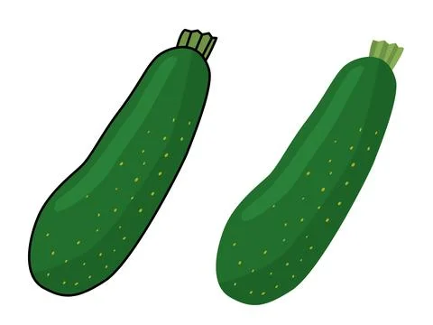 A simple zucchini illustration. Stock Illustration