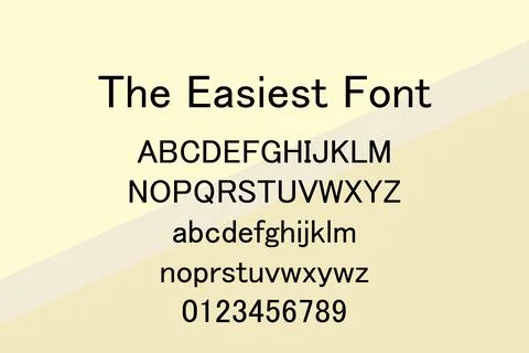 The simplest decorative vector font. Laconic design. Strict and light Stock Illustration