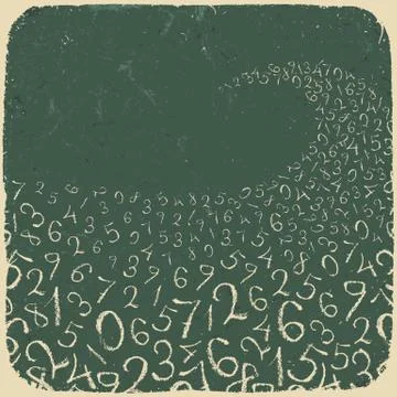 Simplest numbers on schoolboard. vector illustration, eps10 Stock Illustration