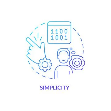 Simplicity blue gradient concept icon Stock Illustration
