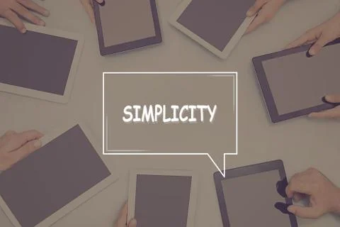 SIMPLICITY CONCEPT Business Concept. Stock Photos