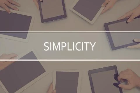 SIMPLICITY CONCEPT Business Concept. Stock Photos