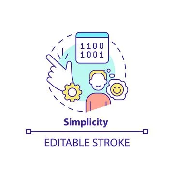 Simplicity concept icon Illustrazione stock
