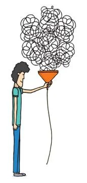 Simplicity / explaining complexity Stock Illustration