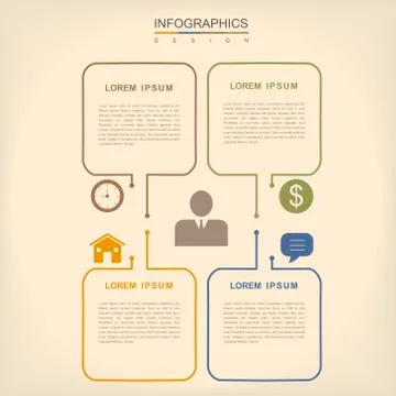 Simplicity infographic design Stock Illustration