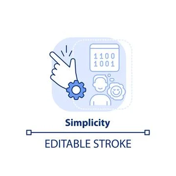 Simplicity light blue concept icon Stock Illustration