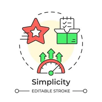 Simplicity multi color concept icon Stock Illustration