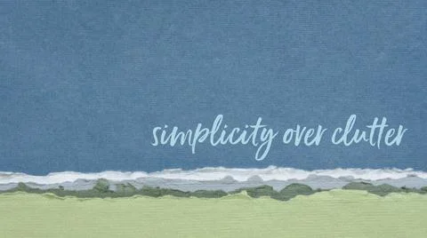 Simplicity over clutter inspirational concept Stock Photos