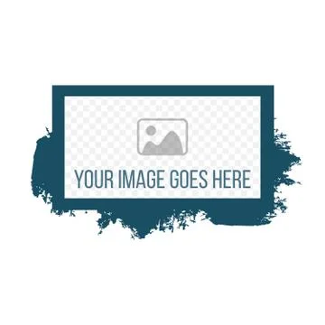 Simplicity photo frame rectangle geometric shape with grunge style. mixed sty Illustrazione stock