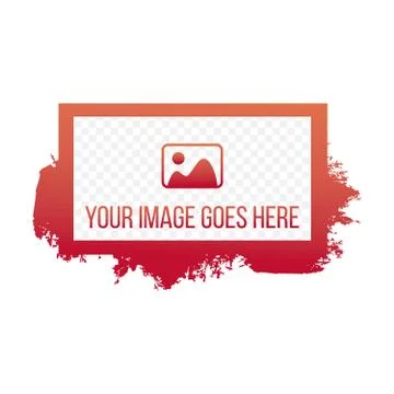 Simplicity photo frame rectangle geometric shape with grunge style. mixed sty 스톡 일러스트