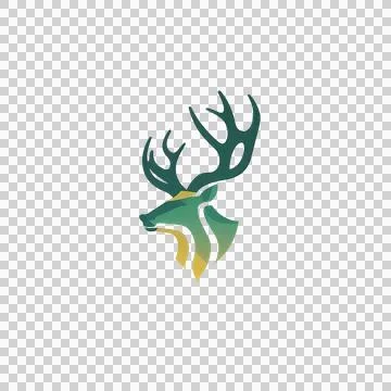 Simplicity Stag Logo Minimalistic logo of a deer Stock Illustration