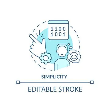 Simplicity turquoise concept icon Stockillustratie