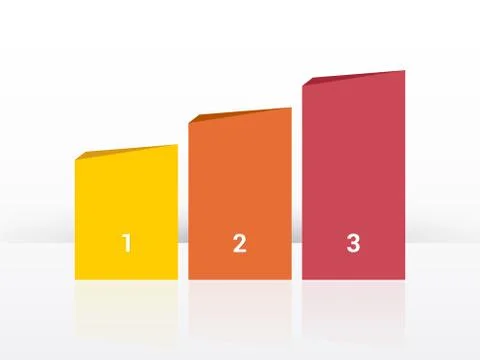 Simplier three-column chart in pastel colors Stock-Illustration