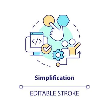 Simplification concept icon Illustrazione stock