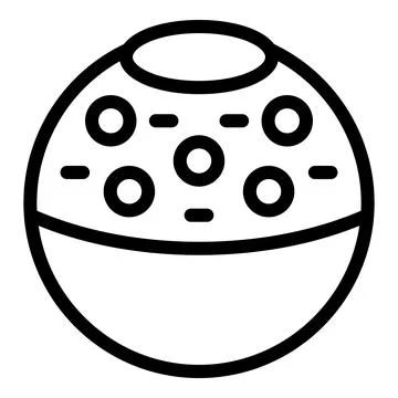Simplified black and white drawing of a decorative easter egg Stock Illustration