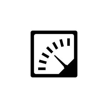 Simplified black and white voltage sensor icon Simplified black and white ... Stock Photos